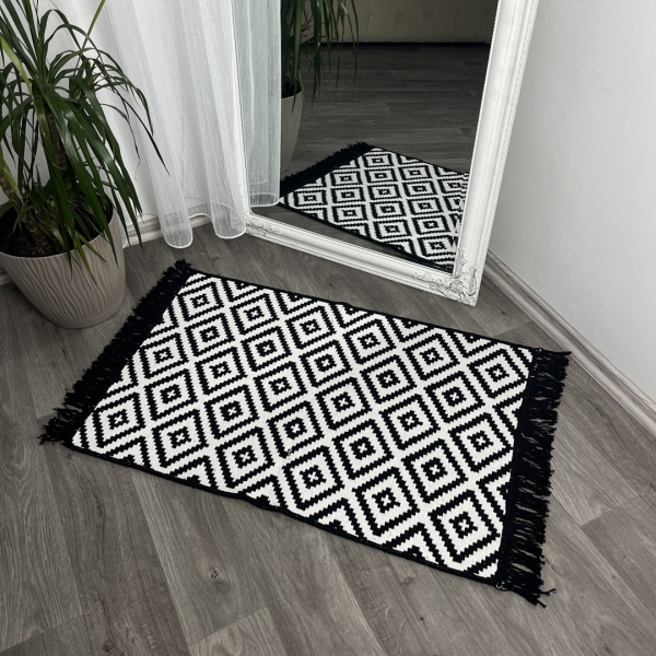 Килимок бавовняний 60х90 "White and Black"