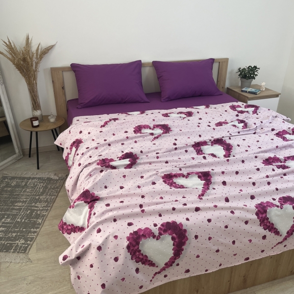 Ранфорс принт "Purple heart"